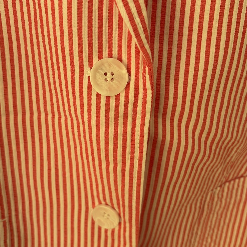 Red and white seersucker blazer - Picture 4 of 5